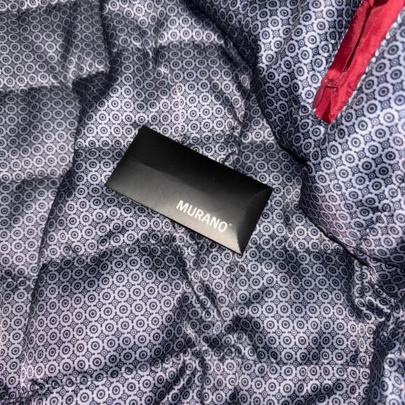 MURANO MEN'S CHARCOAL GRAY WOOL BLEND MILITARY STYLE‎ JACKET Puffer Lining SZL - Picture 11 of 16